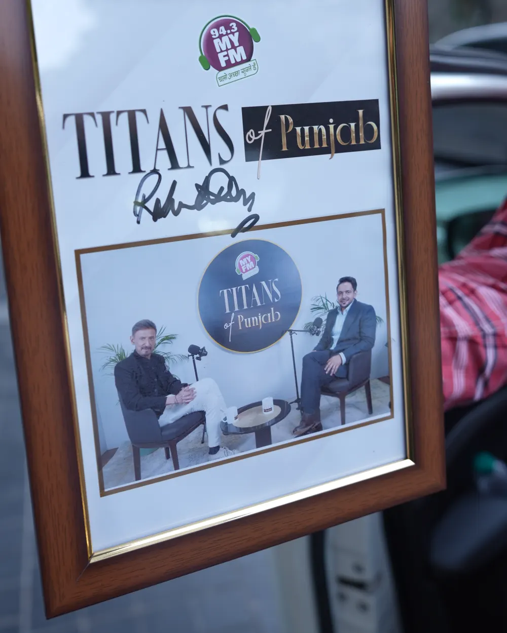 Signed 94.3 MY FM Titans of Punjab plaque